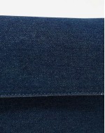 Valentino bigs flap crossbody bag in dark blue denim