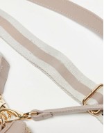 Valentino zero shoulder bag with crossbody webbing strap in cream