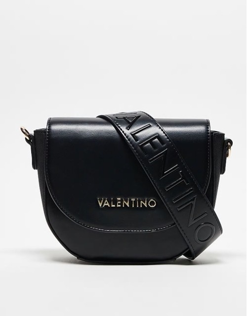 Valentino sylvia small flap crossbody bag in black