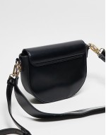 Valentino sylvia small flap crossbody bag in black