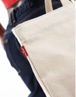 tote bag with batwing logo in ecru