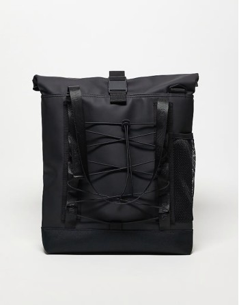 Trail waterproof rolltop tote bag in black